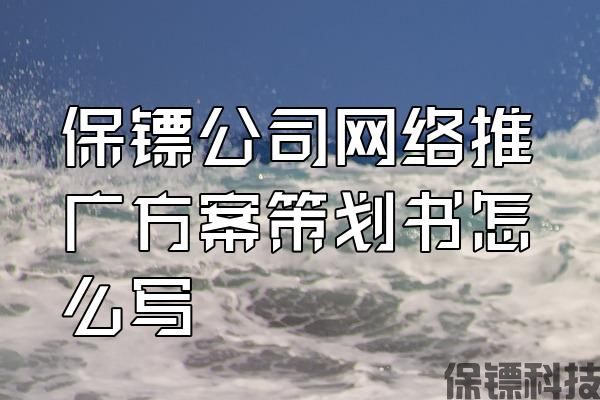 保鏢公司網(wǎng)絡(luò)推廣方案策劃書怎么寫