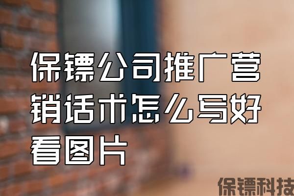 保鏢公司推廣營銷話術(shù)怎么寫好看圖片