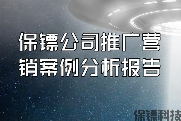 保鏢公司推廣營銷案例分析報告