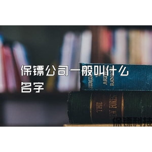 保鏢公司一般叫什么名字